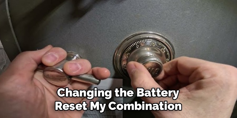 Changing the Battery Reset My Combination