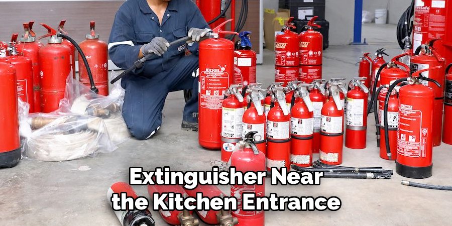Extinguisher Near the Kitchen Entrance