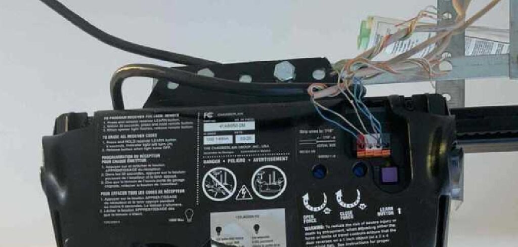 How to Wire a Chamberlain Garage Door Opener