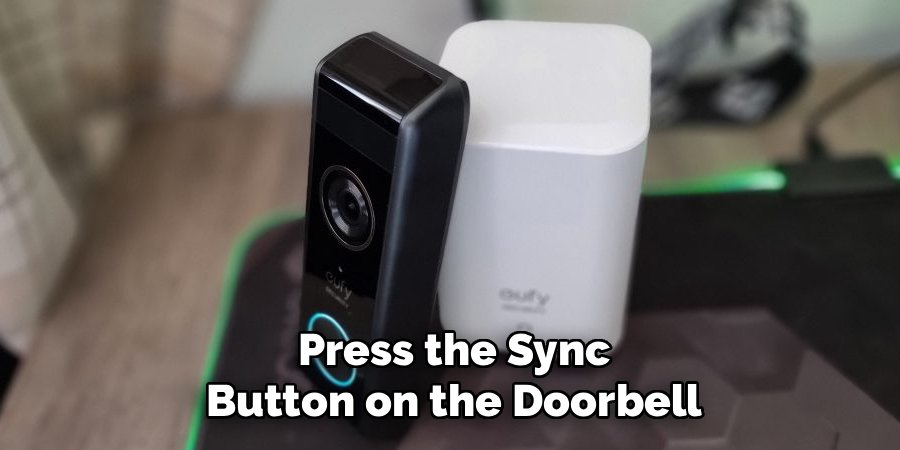 Press the Sync Button on the Doorbell