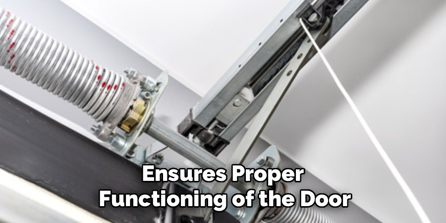 Ensures Proper
Functioning of the Door