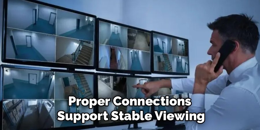 Proper Connections 
Support Stable Viewing