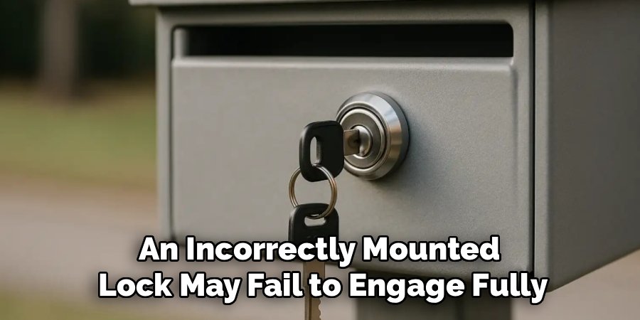 An Incorrectly Mounted
Lock May Fail to Engage Fully