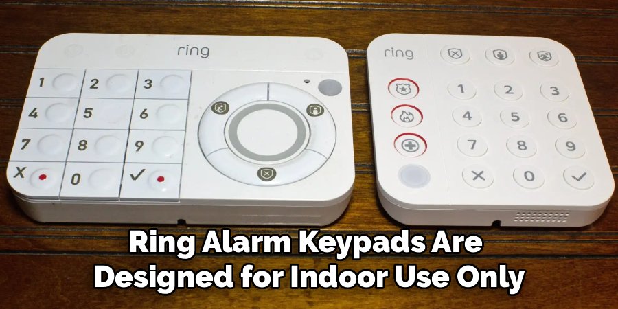 Ring Alarm Keypads Are 
Designed for Indoor Use Only