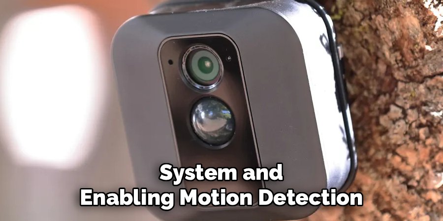 System and Enabling Motion Detection