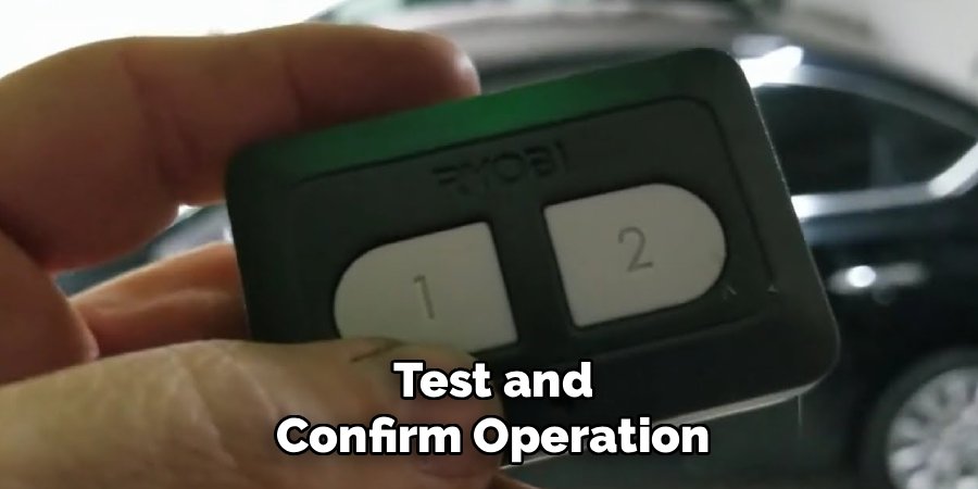 Test and Confirm Operation