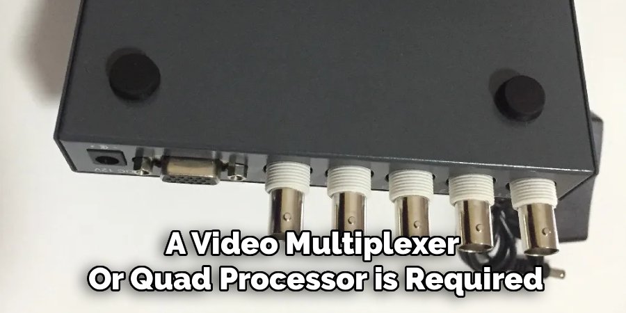 A Video Multiplexer 
Or Quad Processor is Required