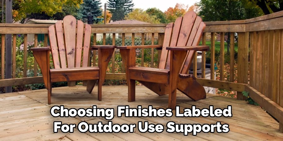 Choosing Finishes Labeled
For Outdoor Use Supports