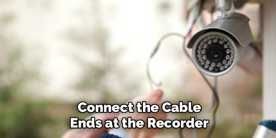 Connect the Cable Ends at the Recorder