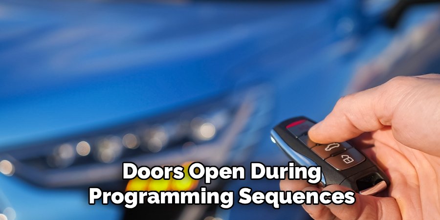Leaving doors open during programming sequences