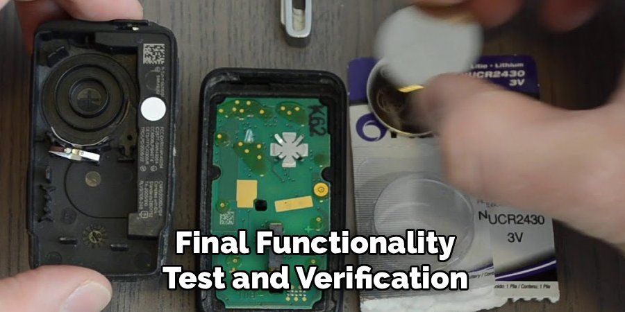 Final Functionality Test and Verification