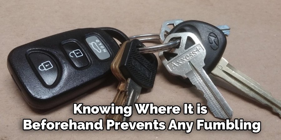 Knowing Where It is 
Beforehand Prevents Any Fumbling