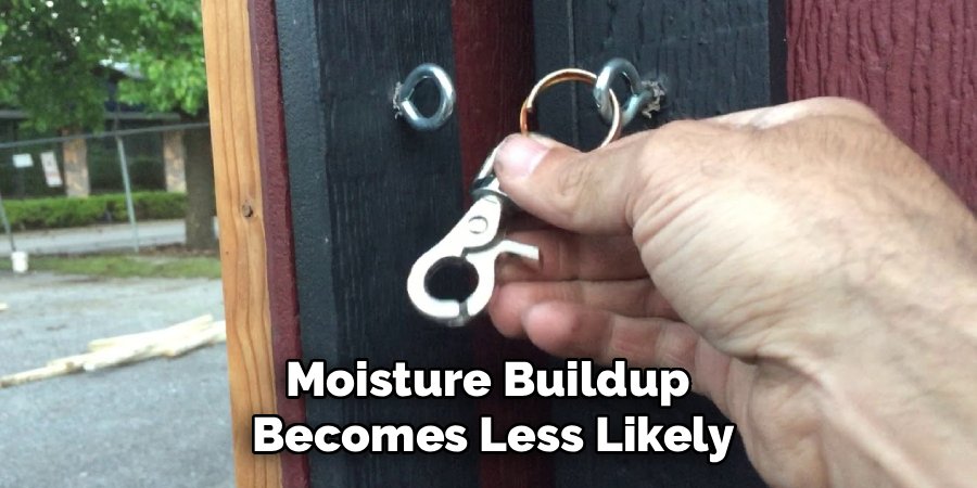 Moisture Buildup 
Becomes Less Likely