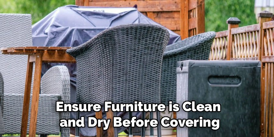 Ensure Furniture is Clean
and Dry Before Covering