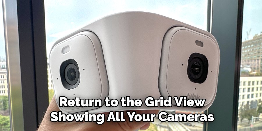 Return to the Grid View Showing All Your Cameras