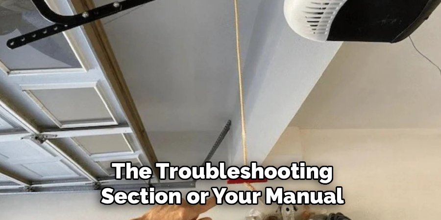 The Troubleshooting Section or Your Manual