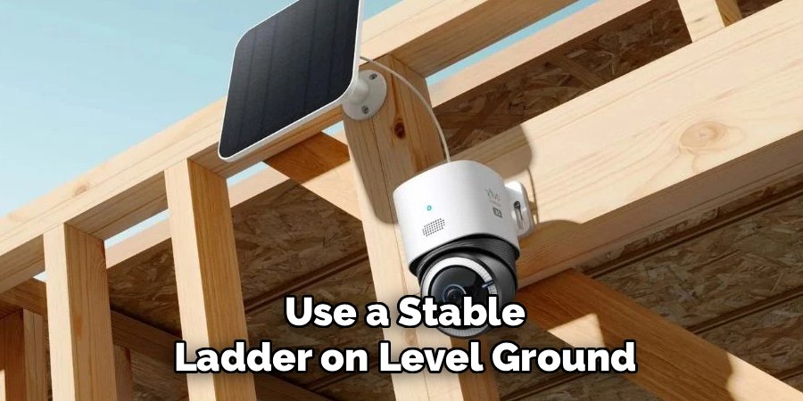 Use a Stable Ladder on Level Ground