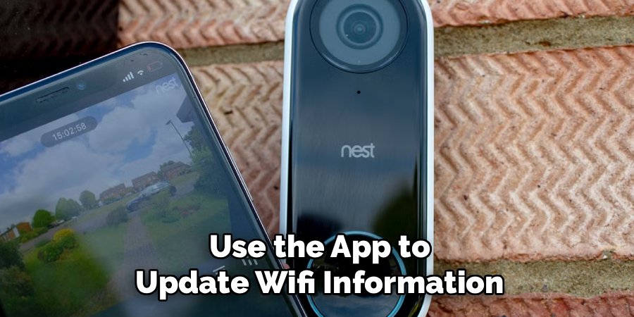 Use the App to Update Wifi Information