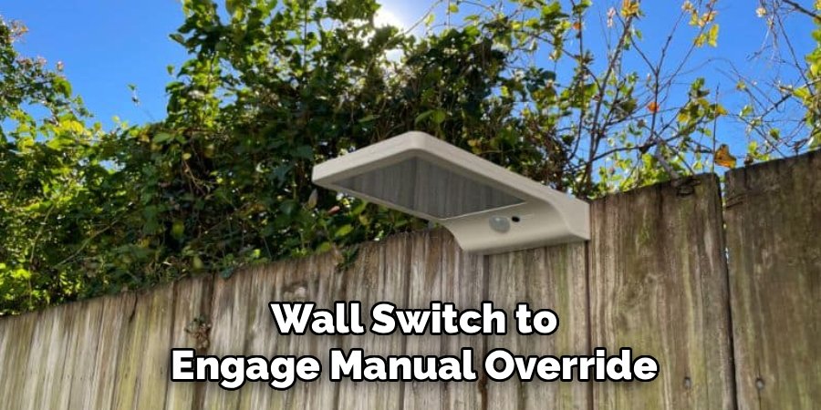 Wall Switch to Engage Manual Override