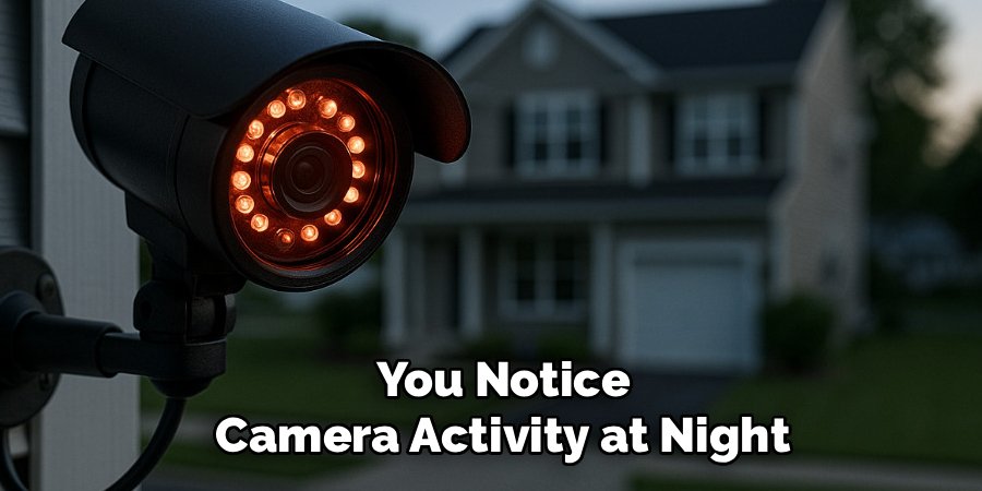 You Notice Camera Activity at Night
