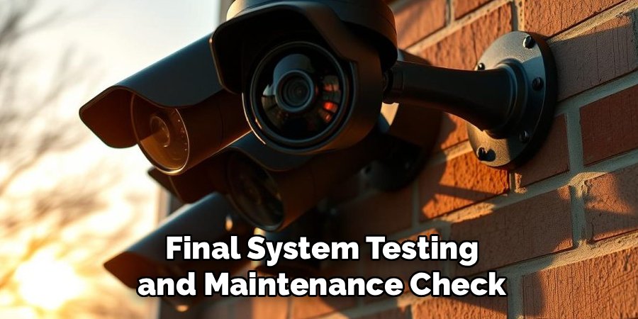 Final System Testing and Maintenance Check