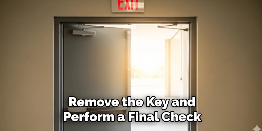 Remove the Key and Perform a Final Check